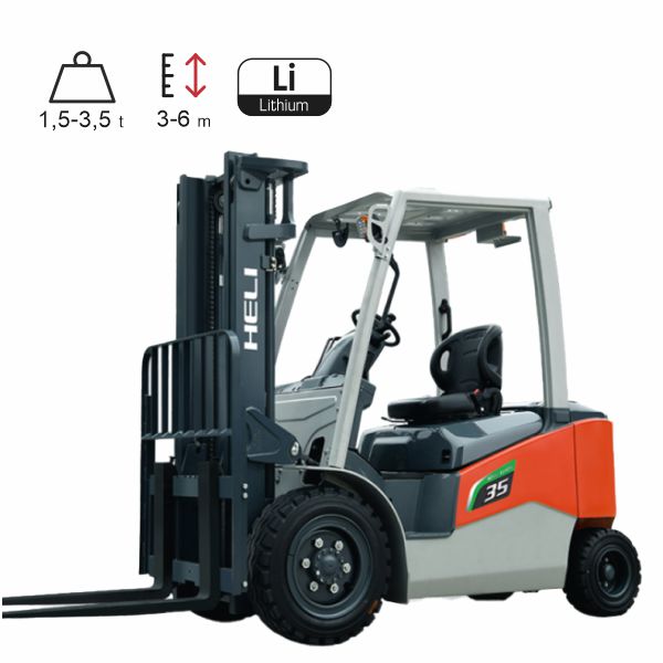 vysokozdvižné vozíky elektrické HELI G3-LI 1,5-3,5t, čtyřkolové-dual