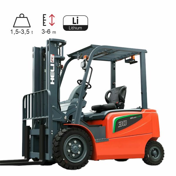 vysokozdvižné vozíky elektrické HELI H4-LI 1,5-3,5t, čtyřkolové