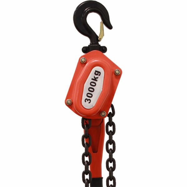 kladkostroj ráčnový HSHZ3x1,5 nosnost 3 tuny délka řetězu 1,5 m