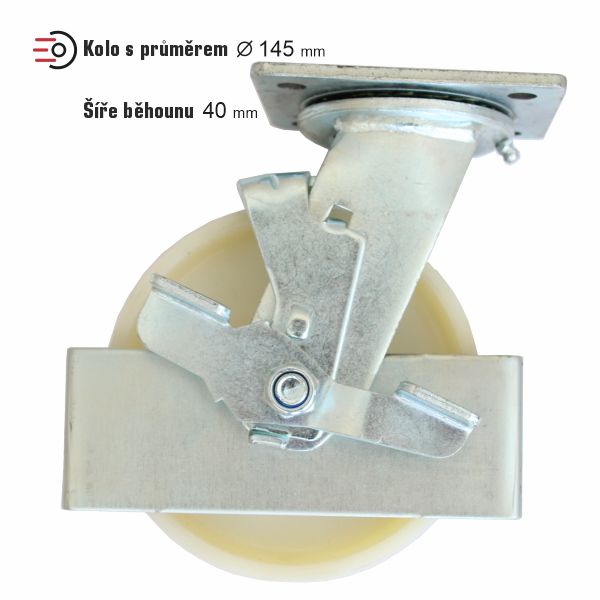 kolo nylonové s klecí k SDJ1000 s aretační brzdou