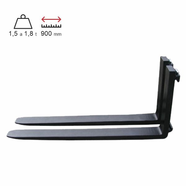 nosná vidlice nosnost 1500 až 1800 kg; 900 mm