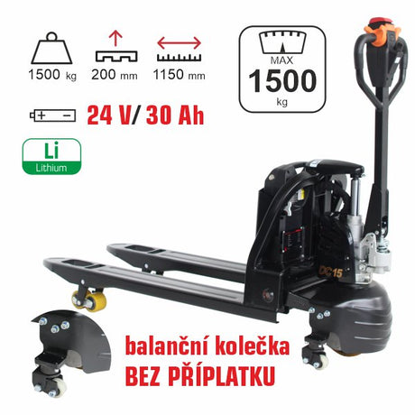 Paletový vozík CBD15J-LI-S BLACK EDITION