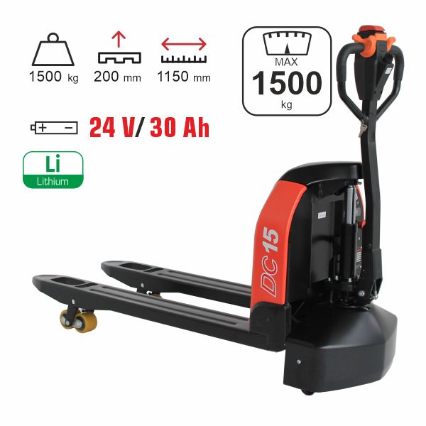 paletový vozík elektrický eko HELI CBD15J-LI3 s lithiovou baterií