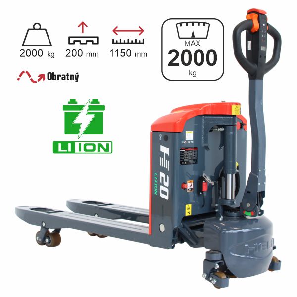 paletový vozík elektrický HELI CBD20-BLIH s lithiovou baterií