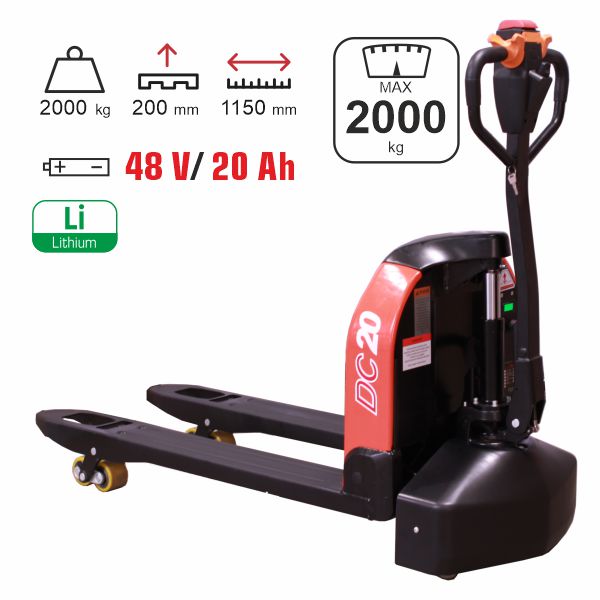 paletový vozík elektrický eko HELI CBD20J-LI3 s lithiovou baterií