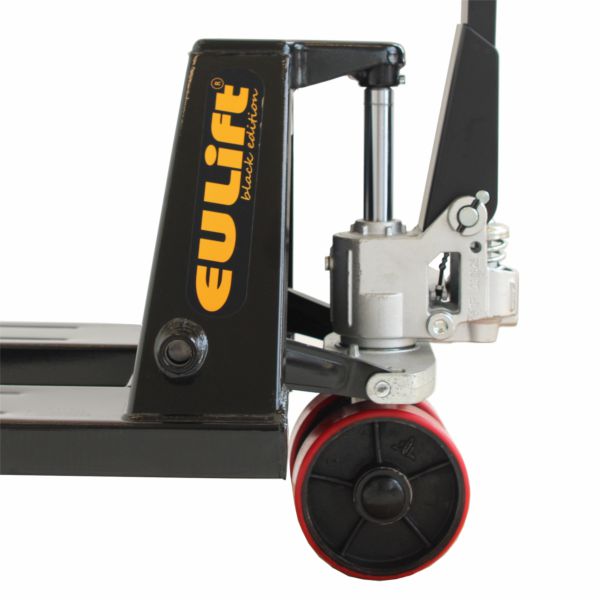 paletový vozík standard eulift BF25 black edition řídící kolečka polyuretan/ocel