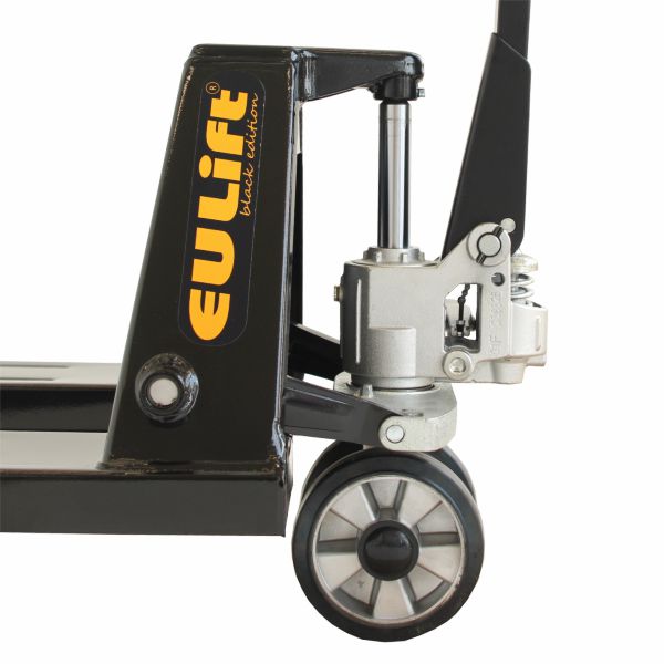 paletový vozík standard eulift BF25 black edition řídící kolečka guma/hliník