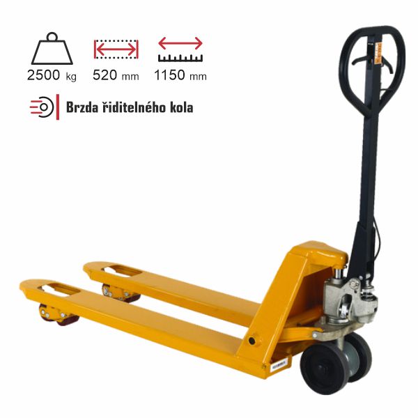 paletový vozík s brzdou eulift BFB25