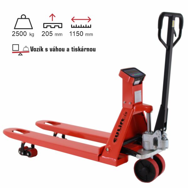 paletový vozík s váhou a tiskárnou eulift WH-25ESP