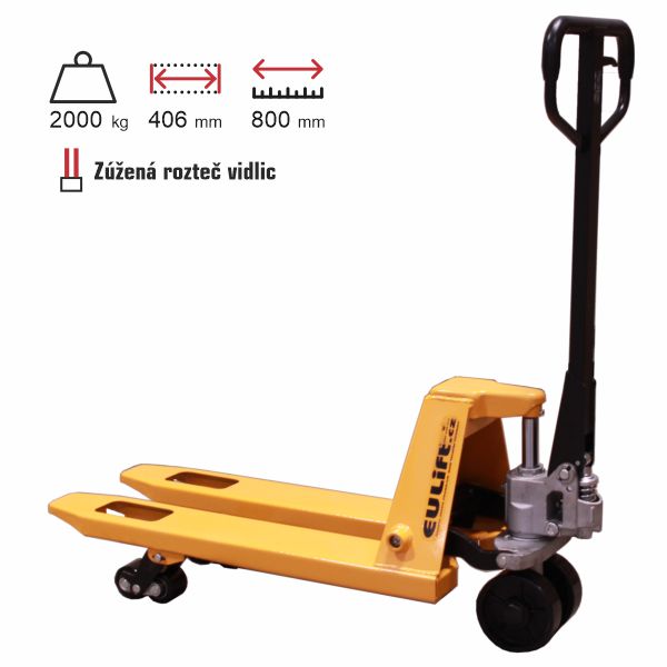 paletový vozík zúžený eulift BF406