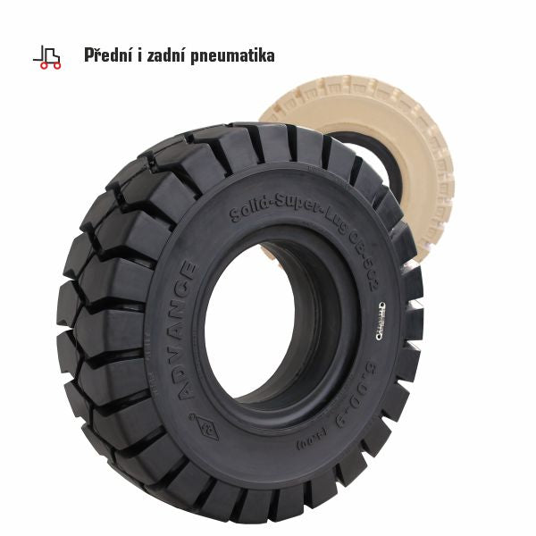 Plnopryžová pneumatika na VZV - SE 6.00-9