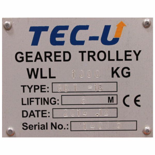 pojezdová kočka GT1x6 nosnost 1 tuna 6 m