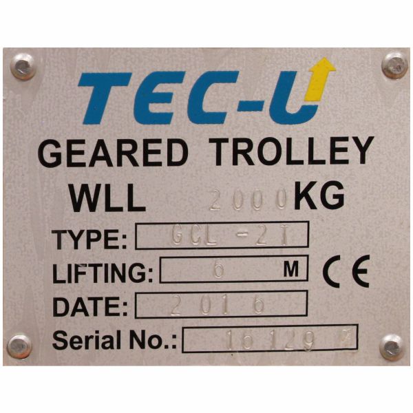 pojezdová kočka GT2x6 nosnost 2 tuny 6m