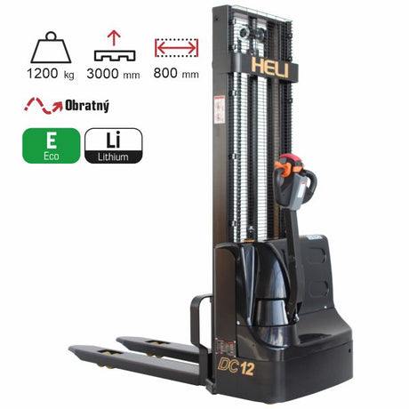 vysokozdvižný vozík elektrický lithiový HELI CDD1230J-LI black edition
