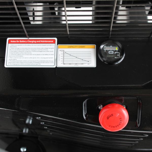 vysokozdvižný vozík elektrický lithiový HELI CDD15J-LI black edition ukazatel stavu baterie