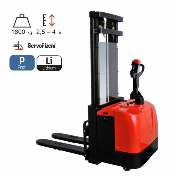 vysokozdvižný vozík elektrický profi HELI CDD16E-LI lithiový