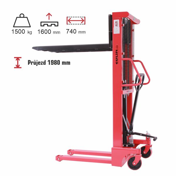 vysokozdvižný vozík manuální eulift SDJ1516B