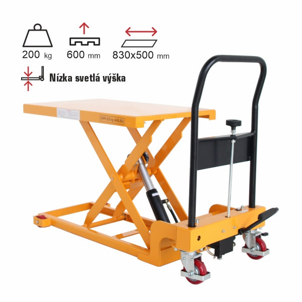 zdvihací stůl eulift PCR200 nízká světlá výška stolu