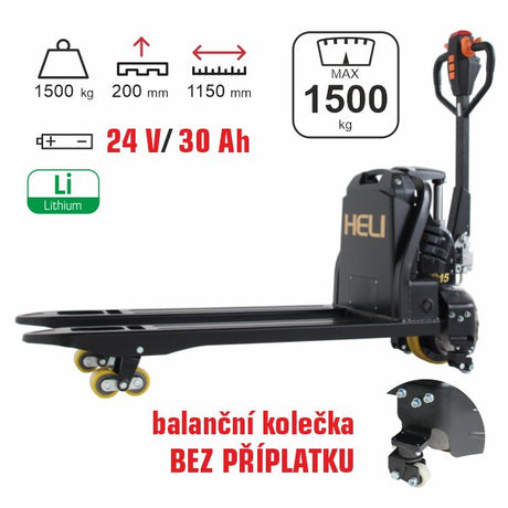 Paletový vozík CBD15J-LI-S BLACK EDITION