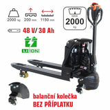 paletový vozík elektrický HELI CDD20J-LI-S black edition s lithiovou baterií
