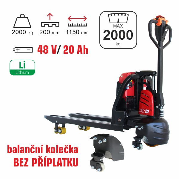 paletový vozík elektrický HELI CBD20J-LI-S