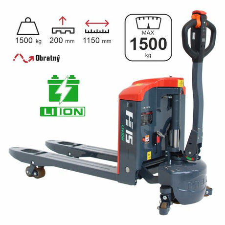 paletový vozík elektrický HELI CBD15-BLIH s lithiovou baterií