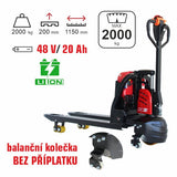 paletový vozík elektrický eko HELI CBD20J-LI-S s lithiovou baterií